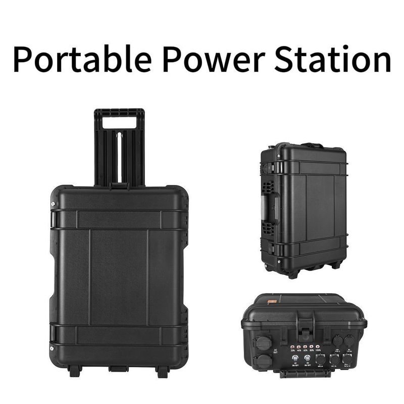 AC Pure Sine Wave Solar Mobile Power Station with 4000W Output and Multiple Outlets