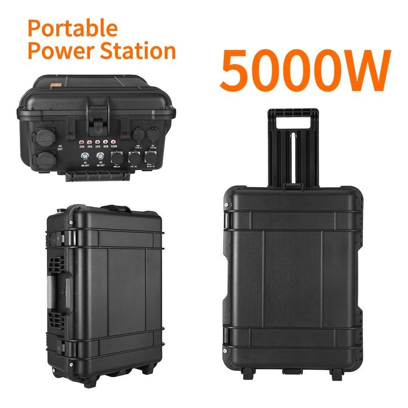 5000W Large Power Generator Camping Lithium Portable Solar Power Station with LT-50