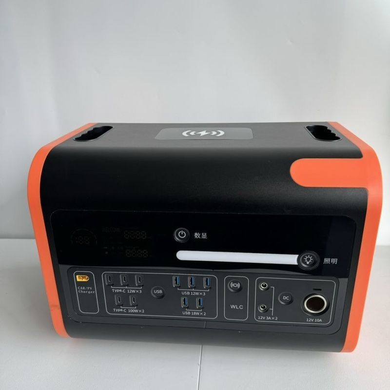 High Power 2200W Portable Solar Emergency Camping Station with All AC Output Sockets
