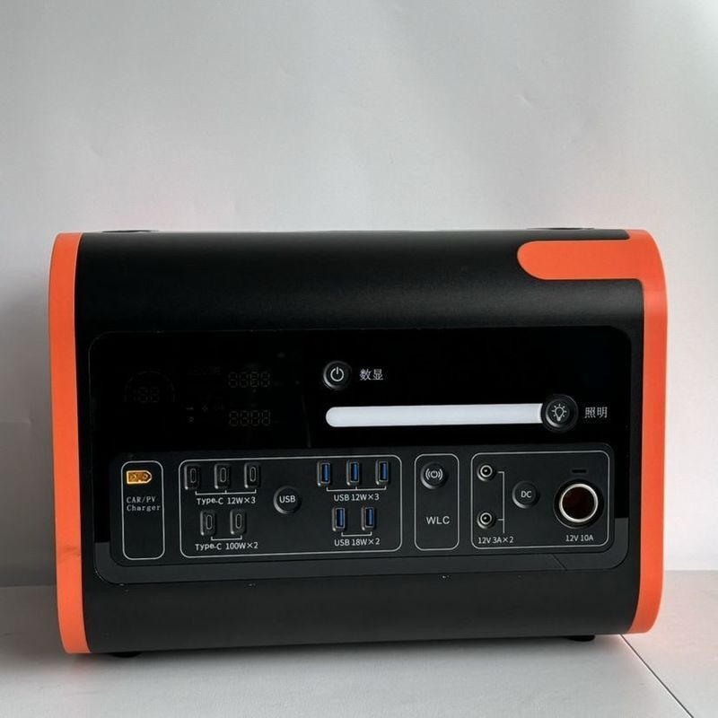 800W Solar Input Portable Mobile Power Station 200W Pure Sine Wave Inverter 2200W Outdoor Emergency