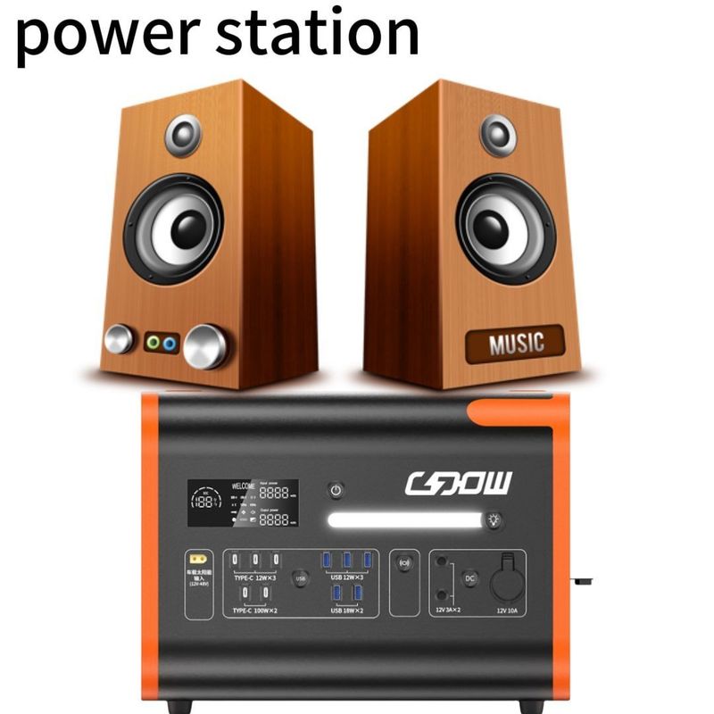 Large Capacity 2200W/2048wh Outdoor Lithium Battery Power Station for Family Emergencies