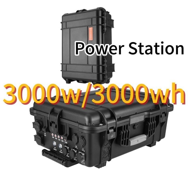 3000W Outdoor RV/Van Camping Emergency Inverter Mobile Power Station Portable Pull Rod and Pulley