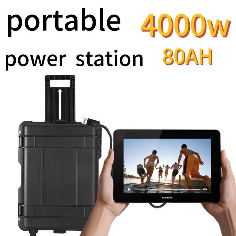 4000W80ah/UPS Pure Sine Wave BMS Battery Powered System for Portable Energy Solution