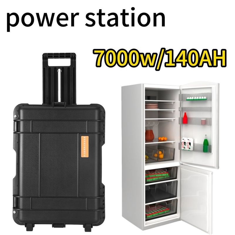 AC Pure Sine Wave Output 7000W Portable Solar Power Station for Outdoor and Grid Charging