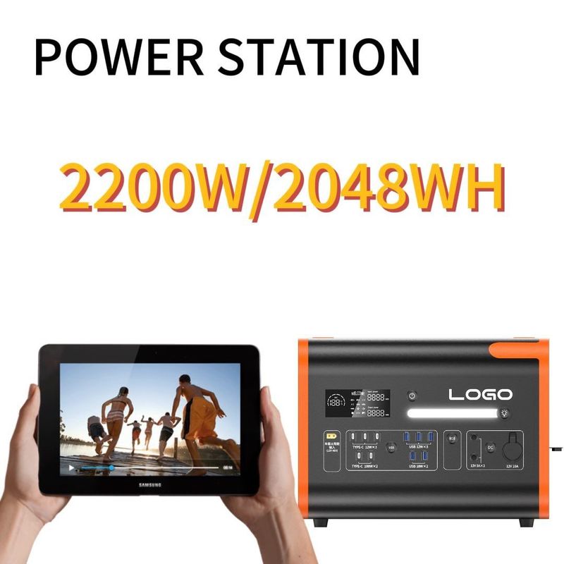 Big Capacity 2400W Solar Charge Outdoor Power Station for All Compatible Devices
