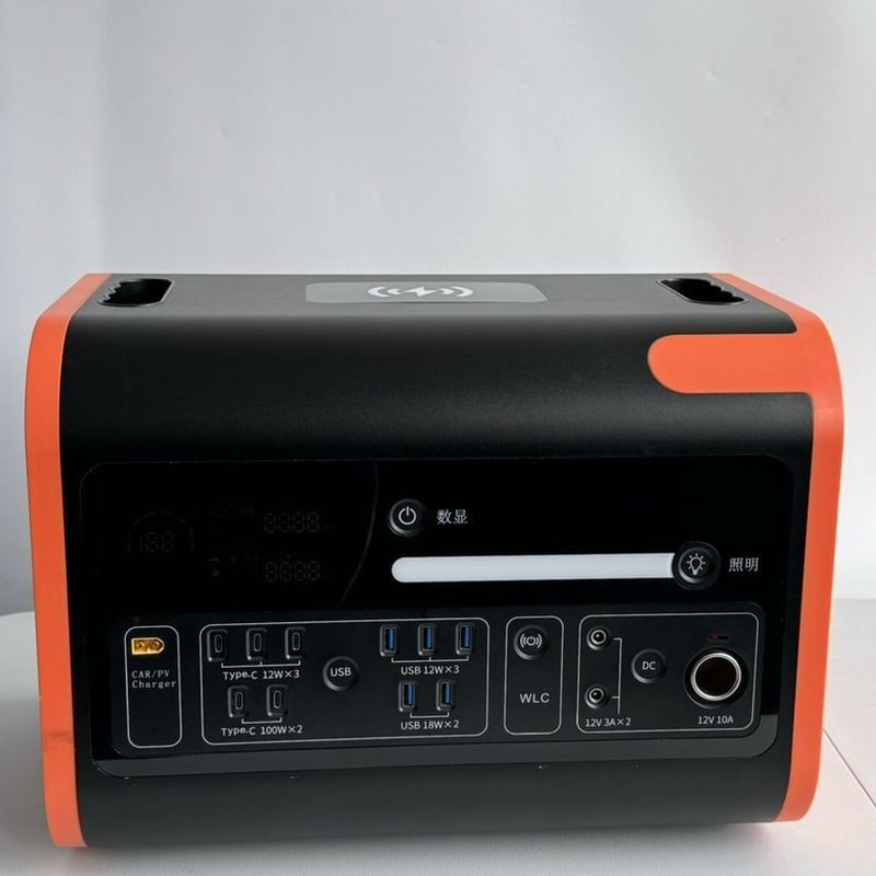 1500W Fast Charge Mobile Power Station for Solar Energy Storage and Wireless Charging