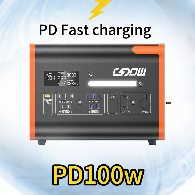 2200W Portable Energy Storage Technology Outdoor Mobile Power Station for Car Charging