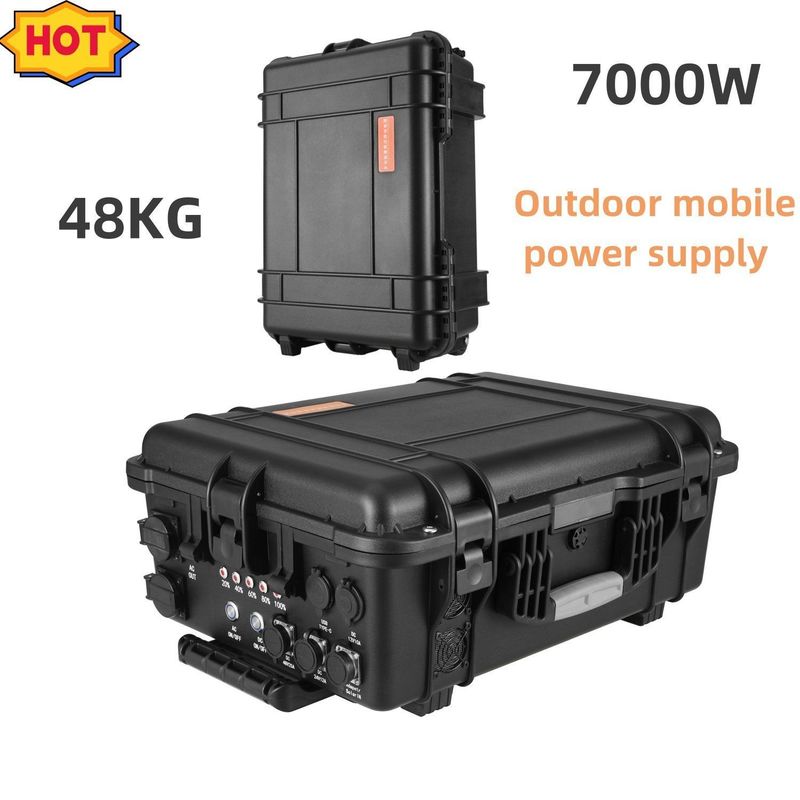 7000W Camping Solar Portable Charging Power Station with 15A Max AC Output Current