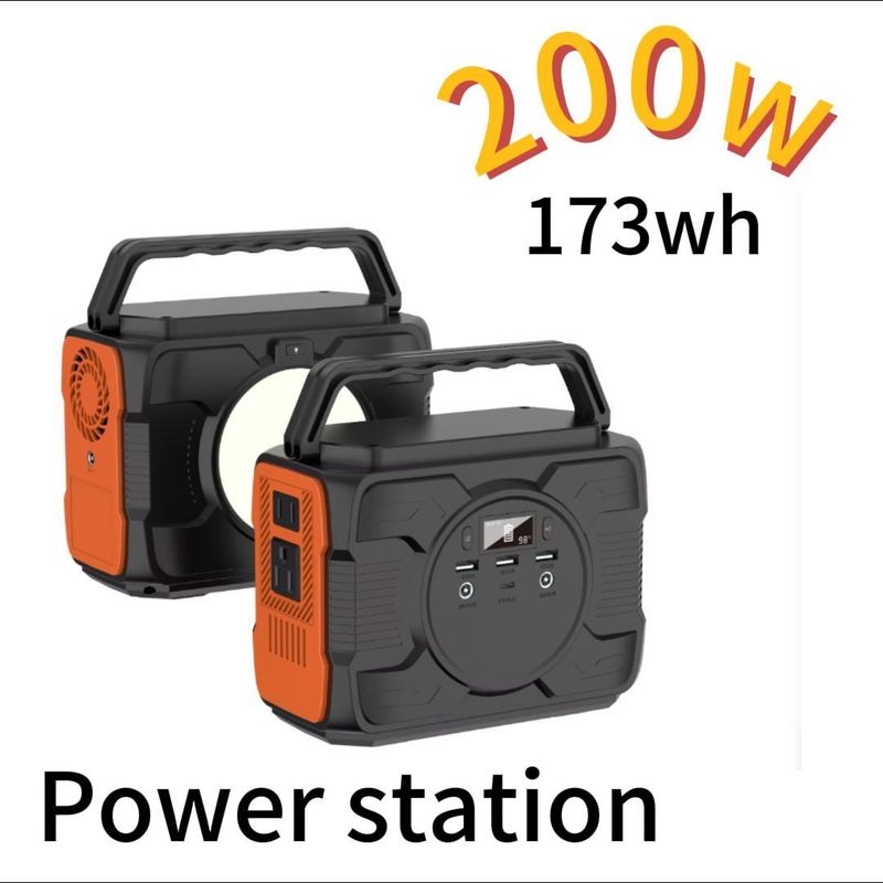 200W/173whc Battery Backup Power Emergency Portable Power Station Best LED Light Flash