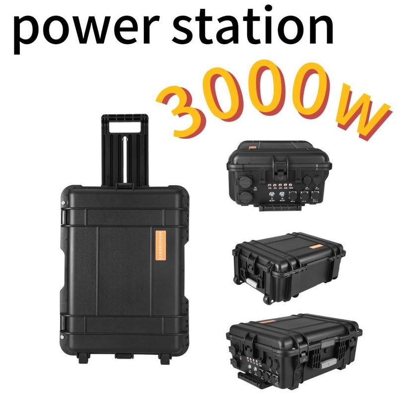Travel 3000W/220V/110V/UPS Pure Sine LiFePO4 Backup Battery Camping Portable Power Station