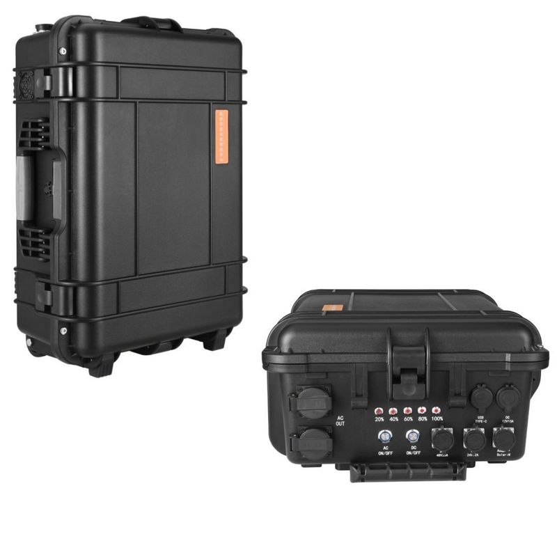 Portable Power Station 110V/220V/3000W/4000W/5000W Black Lithium Battery Emergency CE.Un38.3
