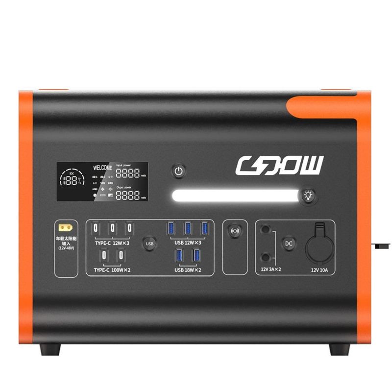 LiFePO4 Energy 2200W/2400W Solar Generator Portable Power Station Life Span 2000 Times