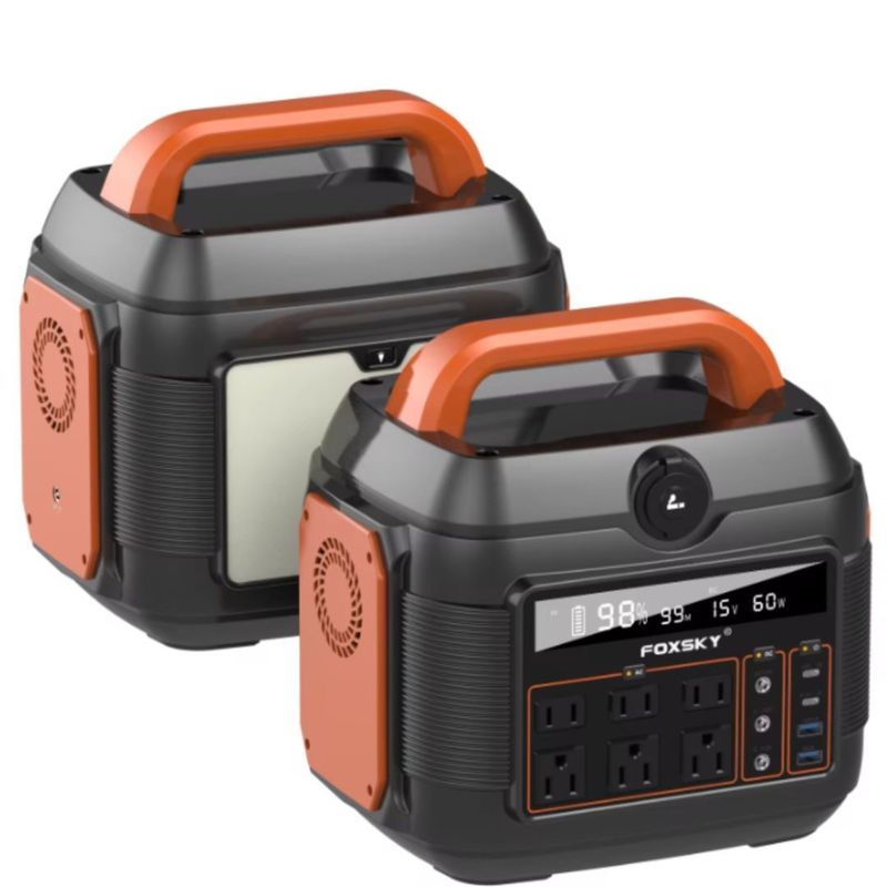 600W Solar Power Portable Outdoor Energy Storage Power Station with Lithium Battery