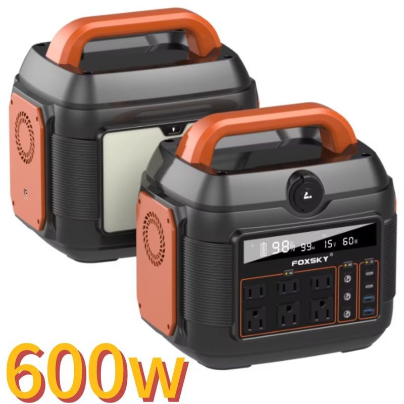 600W Portable Power Station for Backup Energy Storage and Outdoor Activities