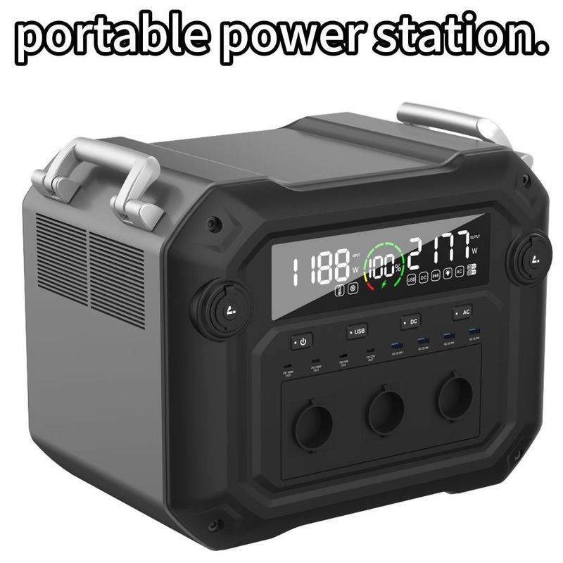 2500W AC Output Power Portable Power Station Un38.3 MSDS Authentication for Outdoor Travel