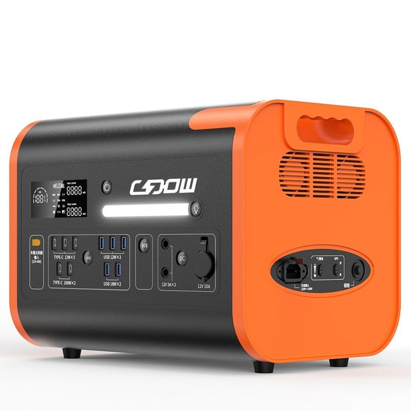 Outdoor Camping Portable Power Station 40ah/2200W with Liquid Crystal Display Screen