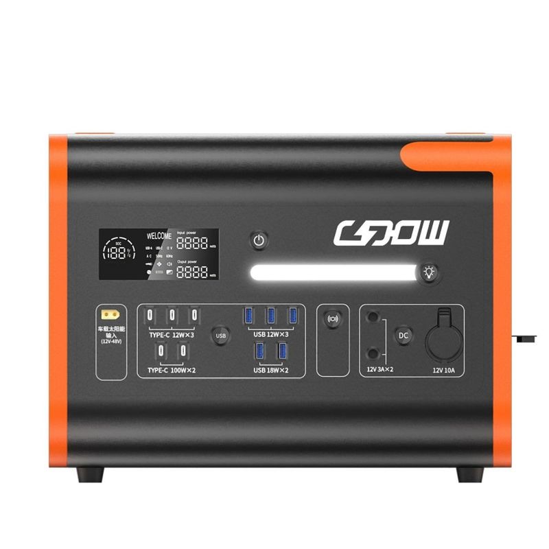 2200W/2048wh Portable Power Station Solar Panels Charging Mode 2000 Times Life Span