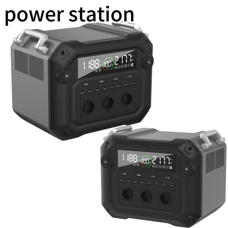Energy Storage Portable Power Station with 1200W AC Input and 3600W/3430.4wh Capacity