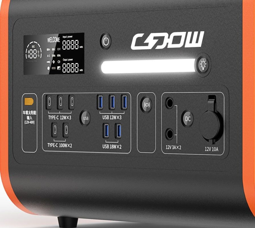 2200W 2048wh Solar Power Station/LiFePO4 Portable Mobile Power/Inverter Pure Sine Wave