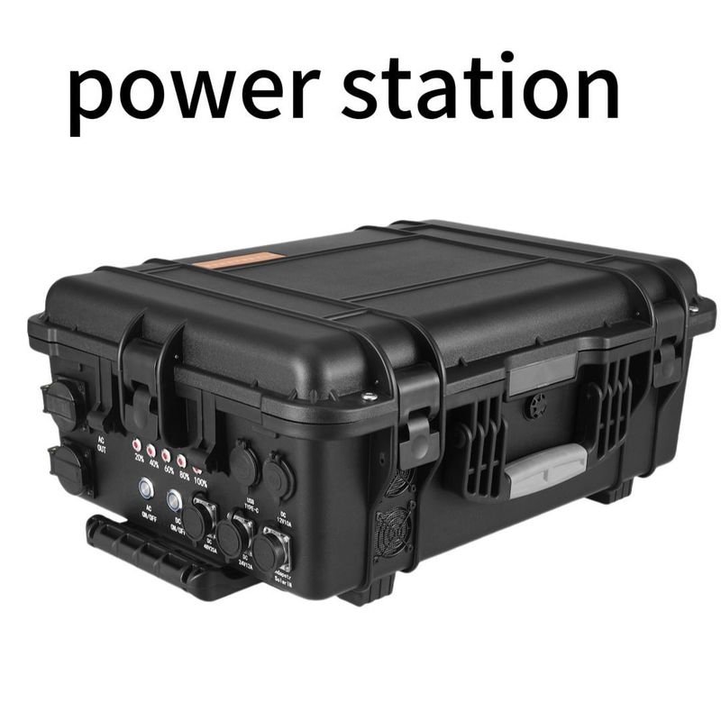 4000W 3840Wh Portable Mobile Power Station with Battery Indicator and Explosion-Proof LED Light