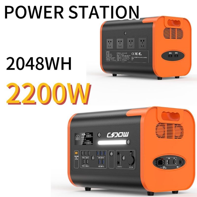 European Union AC Socket Portable Solar Mobile Power Station with USB Charging Function