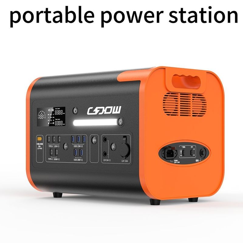 110V/220V Mobile AC/DC Rechargeable 2200W Portable Power Station AT22 Colour Orange Black