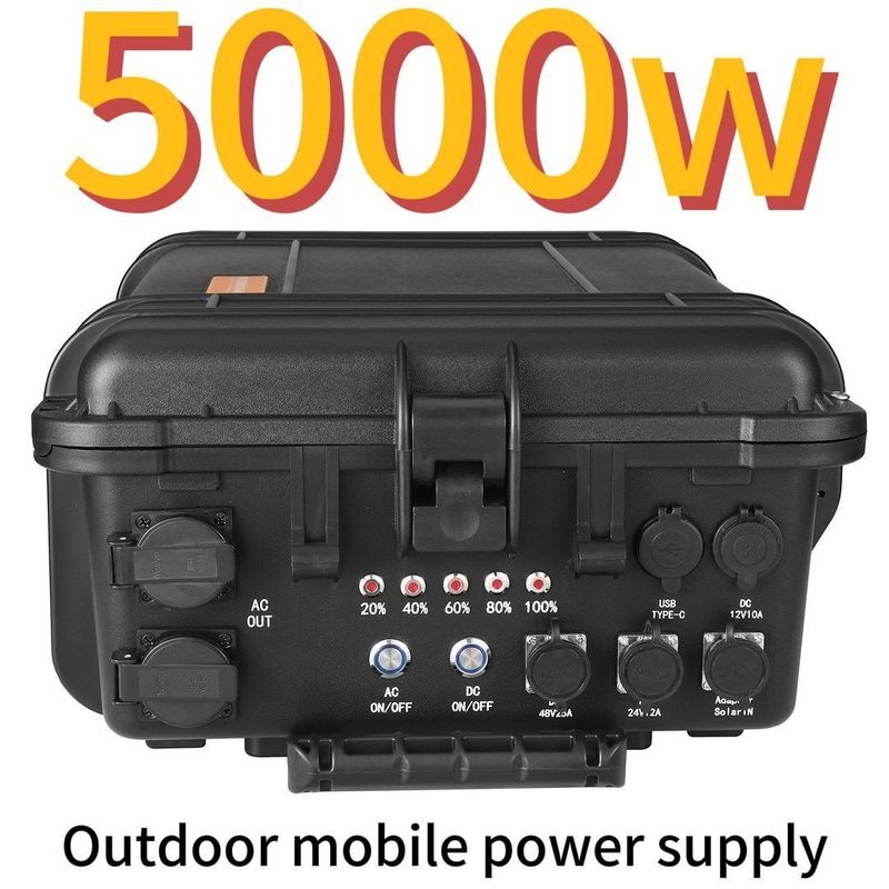 Low Temperature Protection 5000W AC LiFePO4 Solar Generator for Household Outdoor