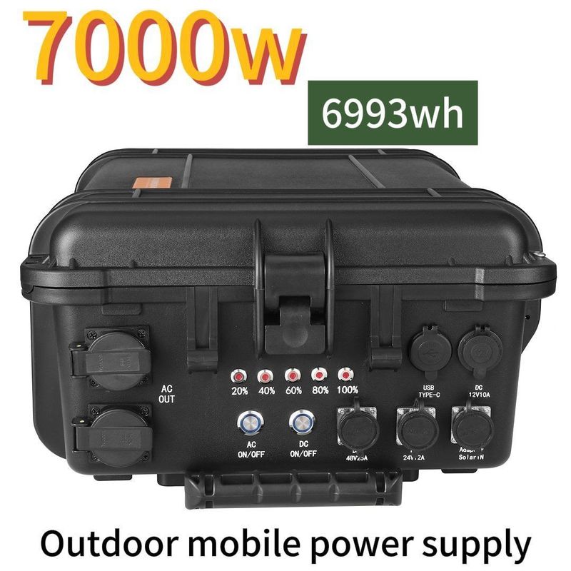 7000W/6993whlifepo4 Outdoor Portable Rechargeable Solar Wind Power Station for Outdoor