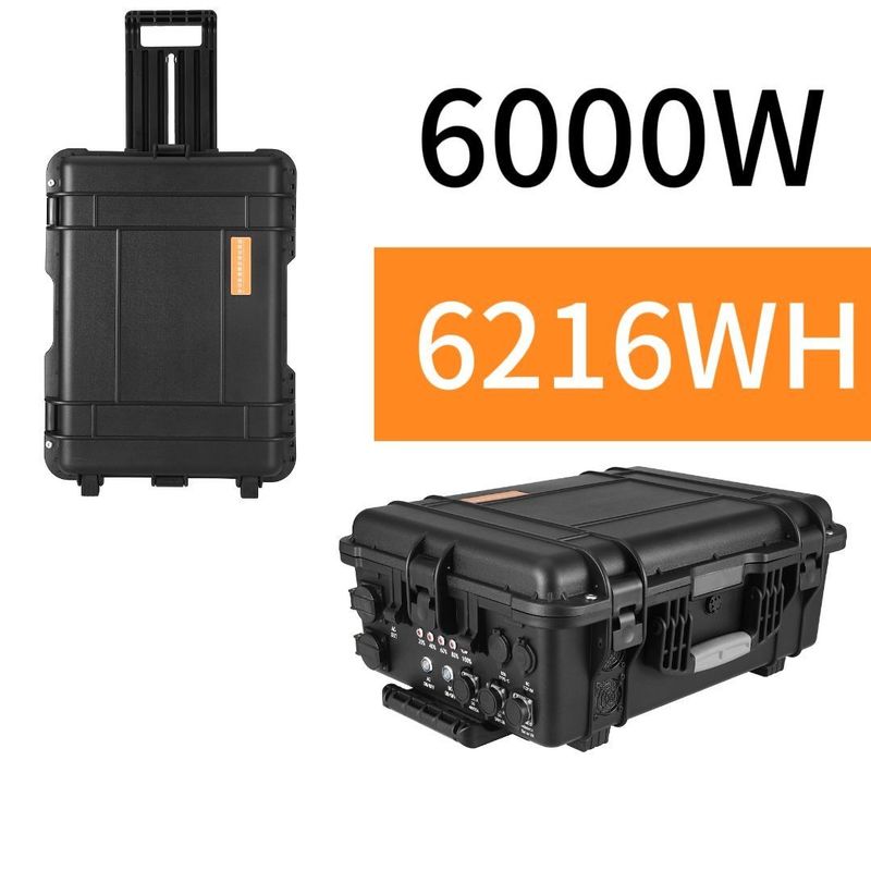 ODM/OEM ABS Alloy Shell Material 6000W/6216wh LiFePO4 Solar Generator for Home Outdoor