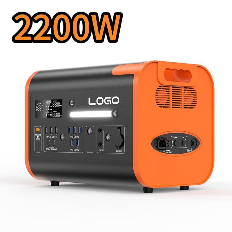 2200W Output Mobile Power Portable Power Station for Emergency and Energy Storage