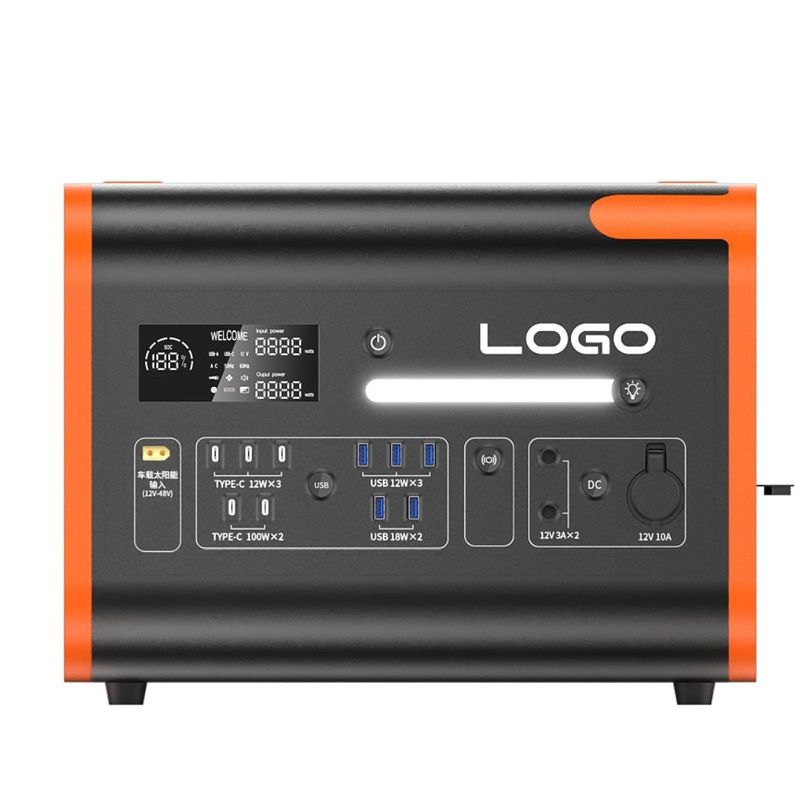 2200W Solar Power Station with Safe and Durable Lithium Iron Phosphate Battery Storage