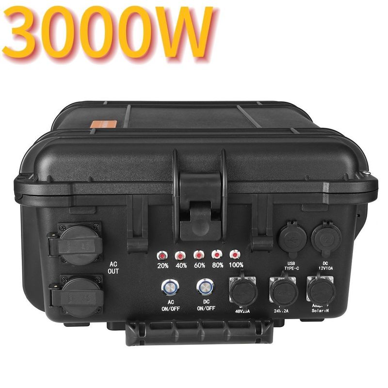 Black 3kw 5kw 6kw Household Standby Portable Power Station with CE.Un38.3 Certification