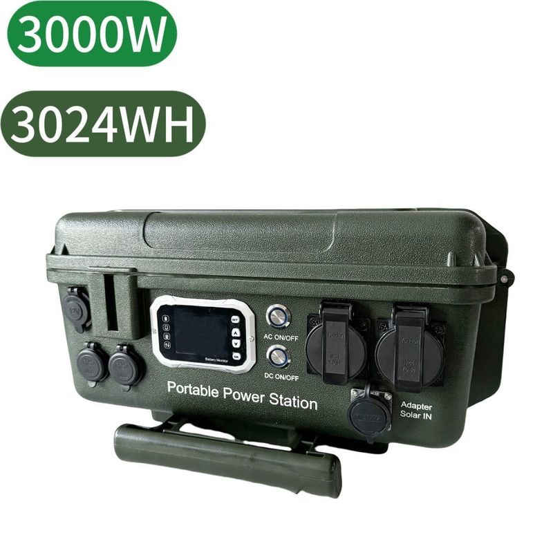 Outdoor Camping Large Capacity Portable Power Station with USB-C 45W and 3000W/3024wh