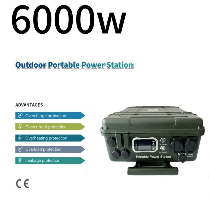6000W/110V/230V Generator with Solar Panel Charging Your Go-To Emergency Power Source