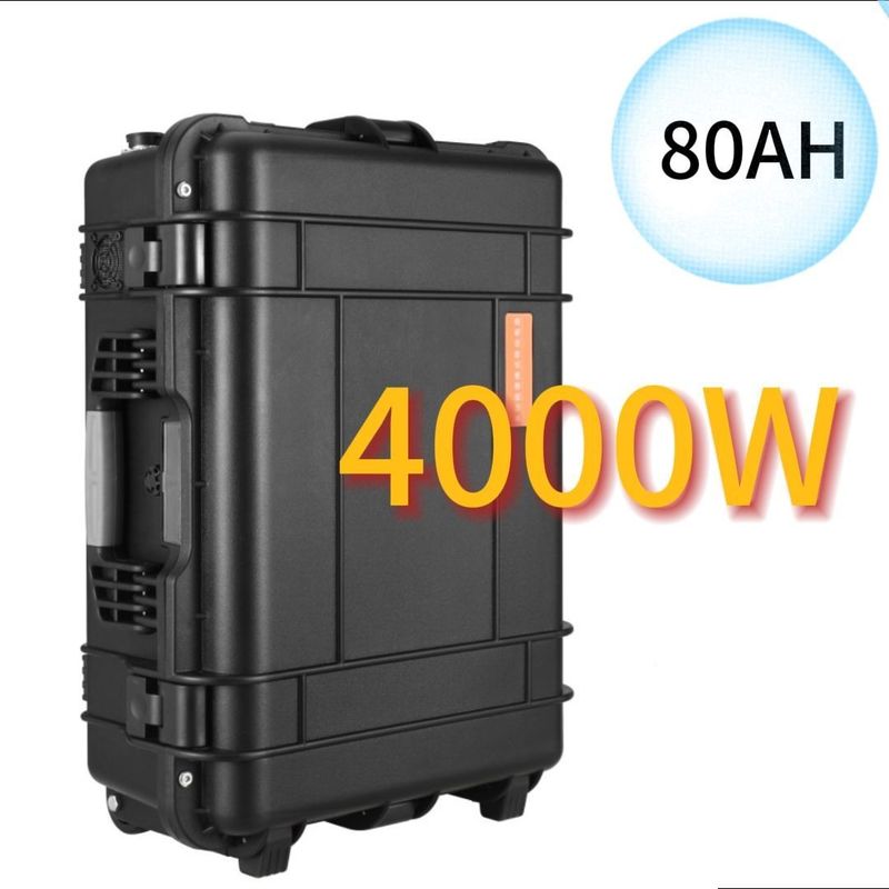 4000W/110V/230V Portable Power Station for LiFePO4 Energy Storage and Battery Indicator