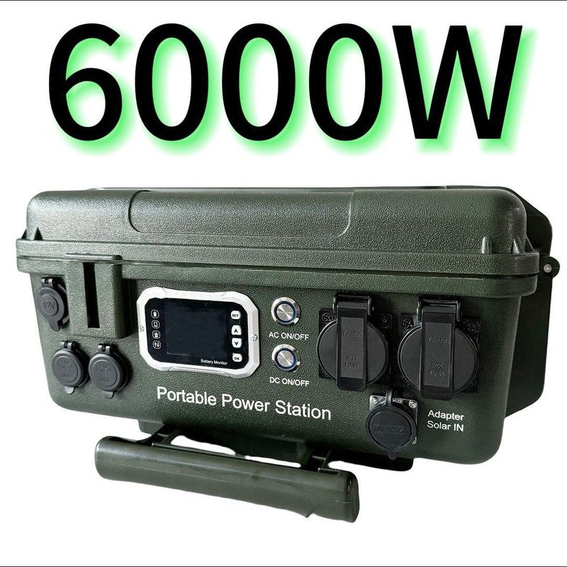 MPPT Controller 6000W/6048wh Portable AC/DC Outdoor Mobile Power Station for Products