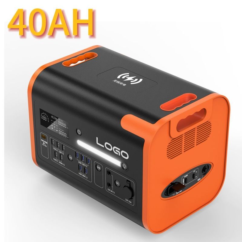 Emergency Energy Storage Power Station with 2400W Portable and Type-C 3*18W/2*100W
