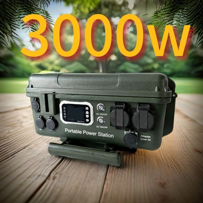 3000W Portable Power Station for Home and Camping USB-C 45W Cut Down Voltage 35V±0.05V